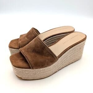 Veronica Beard Gable Platform Wedge Sandals Women's Cinnamon Size US9.5M EU40